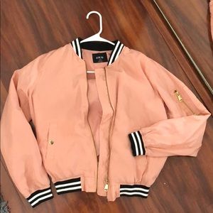Pink bomber jacket